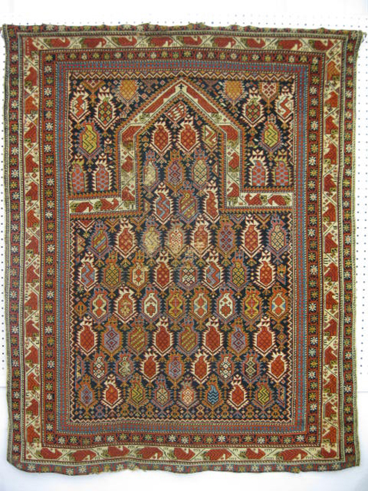 Many fine Persian rugs, like this fine early prayer rug, will be sold Feb. 25-26. Image courtesy Richard D. Hatch.